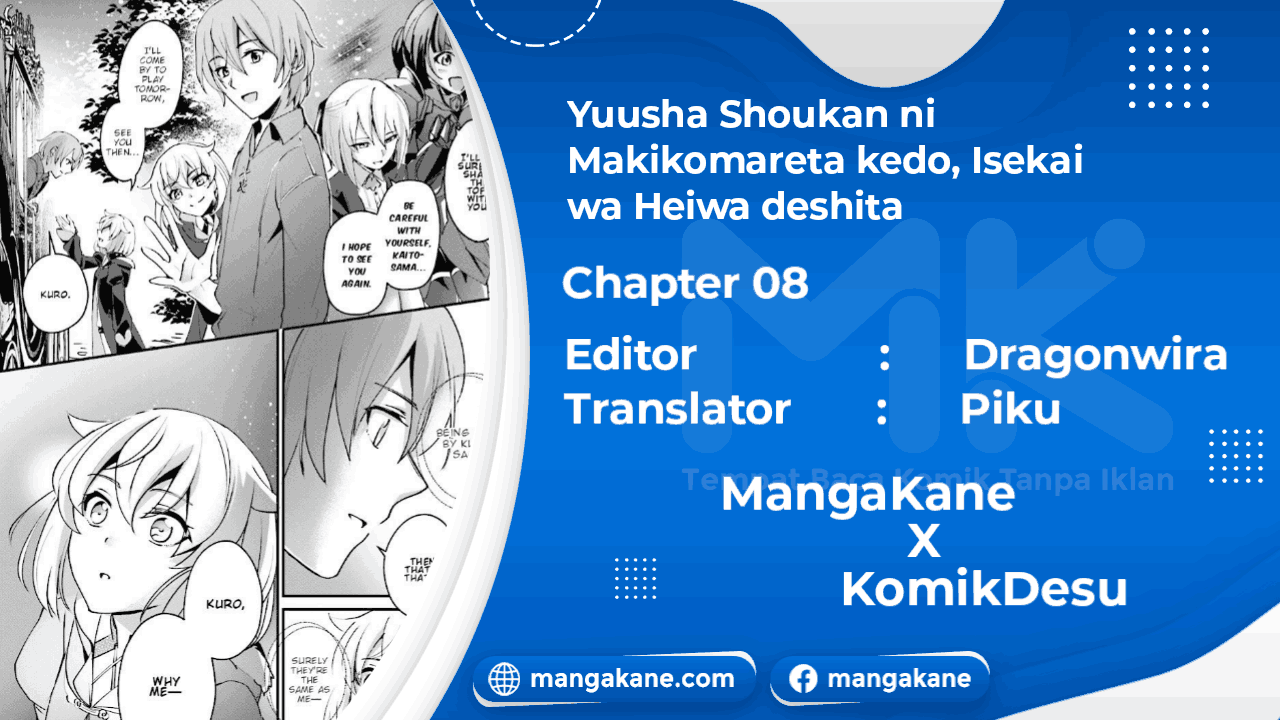 Yuusha Shoukan ni Makikomareta kedo, Isekai wa Heiwa deshita Chapter 08 Bahasa Indonesia