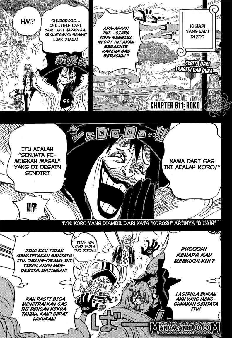 One Piece Chapter 811 Bahasa Indonesia