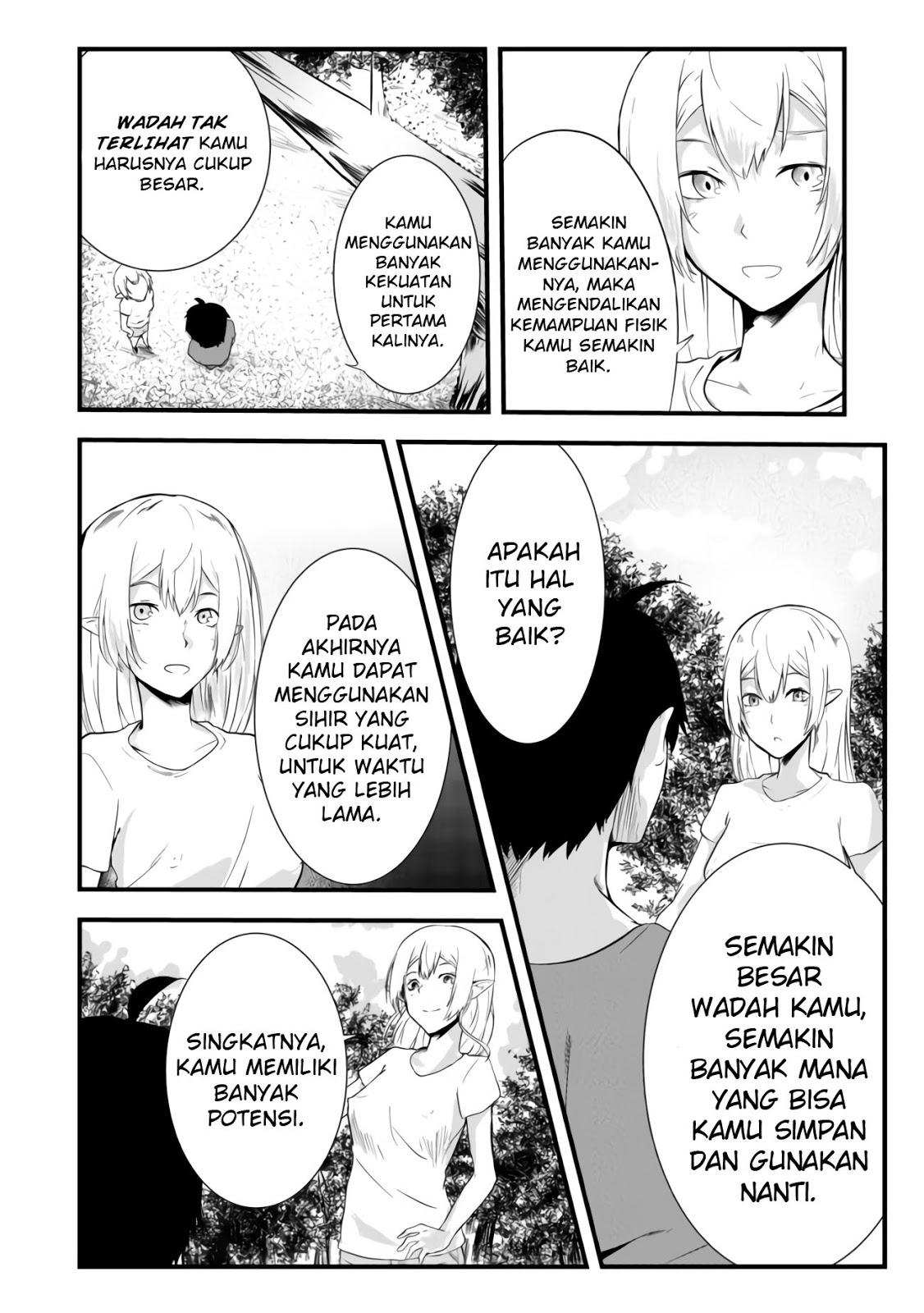 Mujintou De Elf to Kyoudou Seikatsu Chapter 02 Bahasa Indonesia