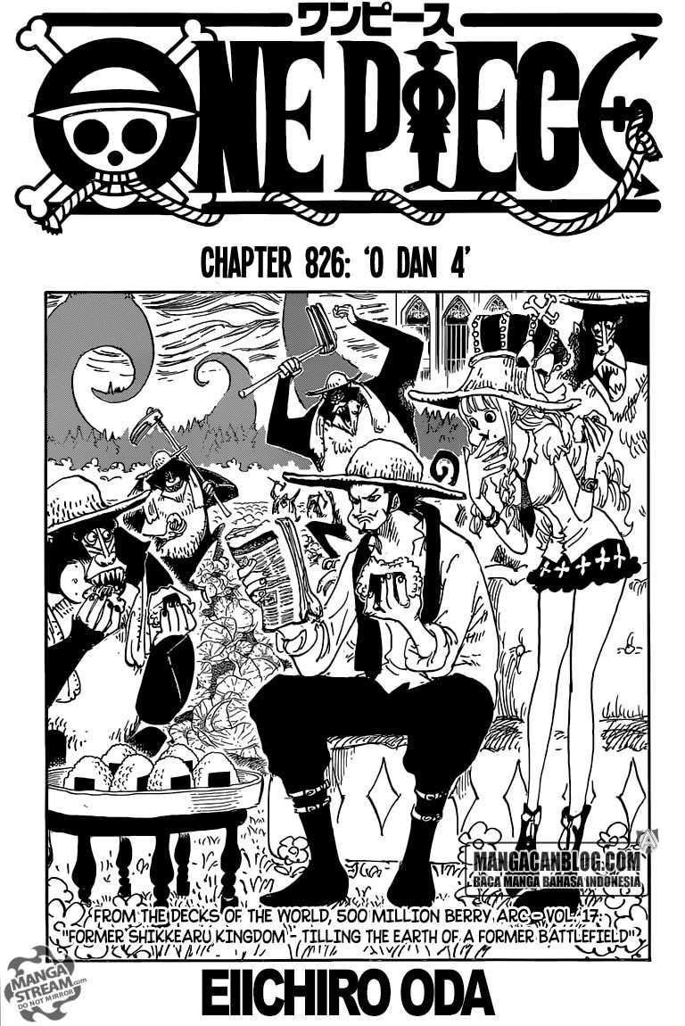 One Piece Chapter 826 Bahasa Indonesia