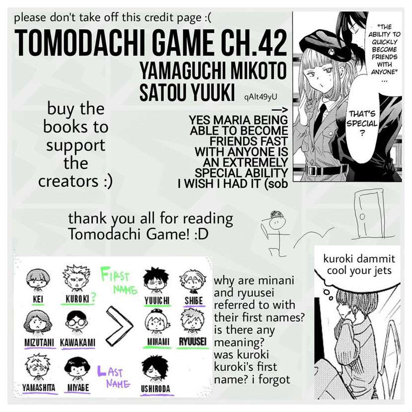 Tomodachi Game Chapter 42 Bahasa Indonesia