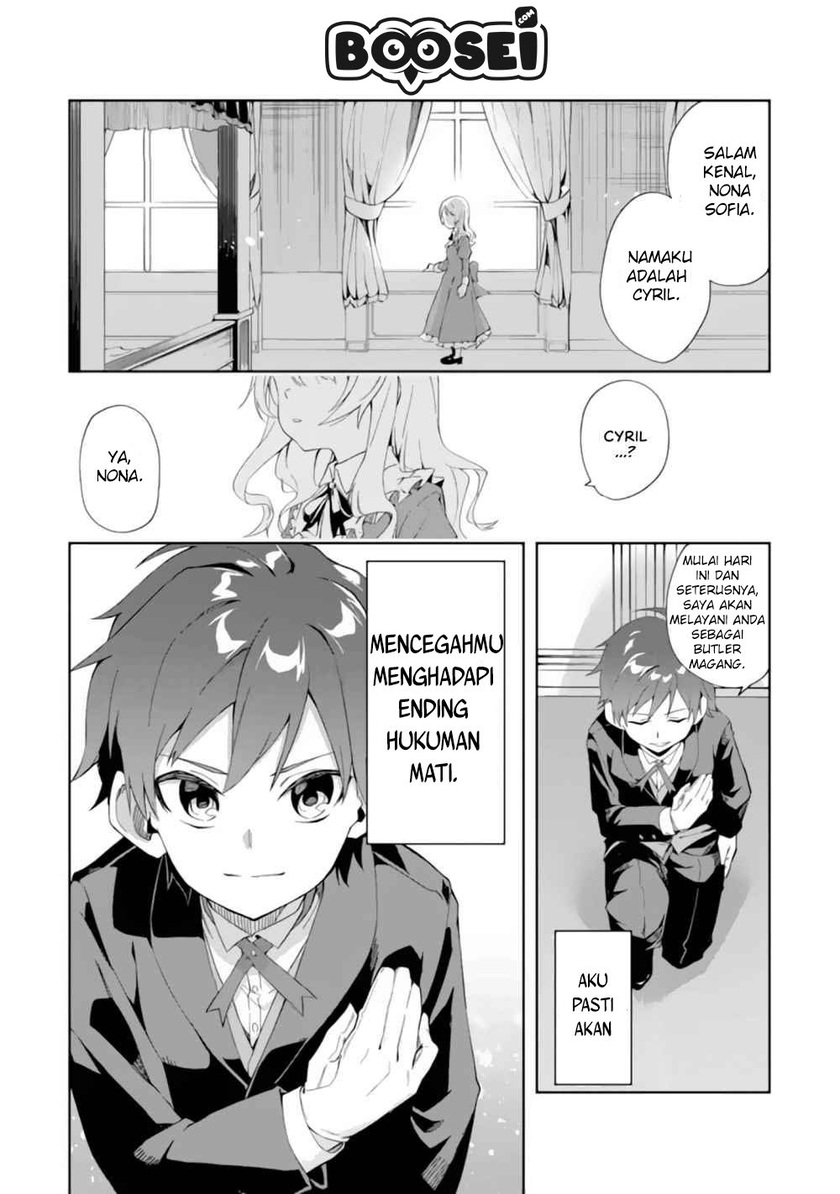 Akuyaku Reijou no Shitsuji-sama: Hametsu Flag wa Ore ga Tsubusasete Itadakimasu Chapter 1.1 Bahasa Indonesia