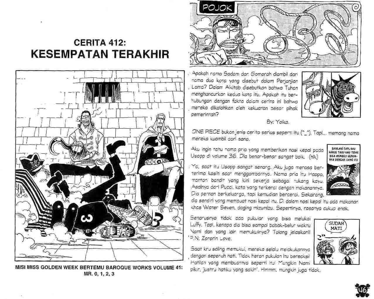 One Piece Chapter 412 Bahasa Indonesia