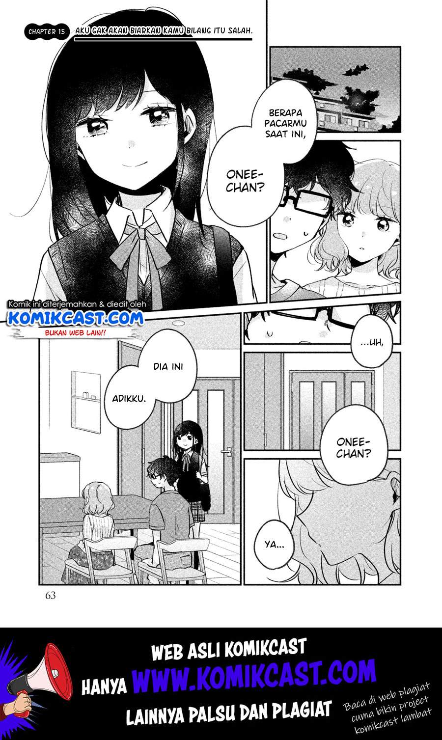 It’s Not Meguro-san’s First Time Chapter 15 Bahasa Indonesia