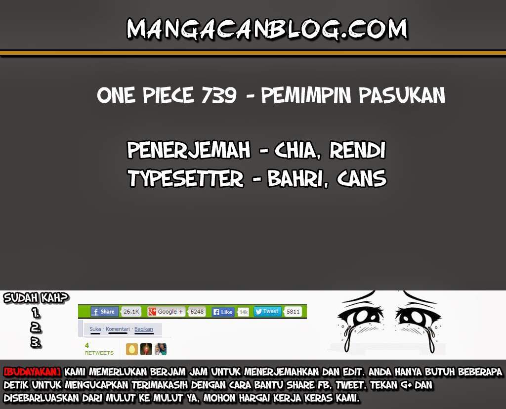 One Piece Chapter 739 Bahasa Indonesia