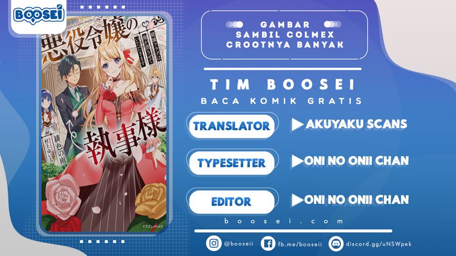 Akuyaku Reijou no Shitsuji-sama: Hametsu Flag wa Ore ga Tsubusasete Itadakimasu Chapter 2.1 Bahasa Indonesia