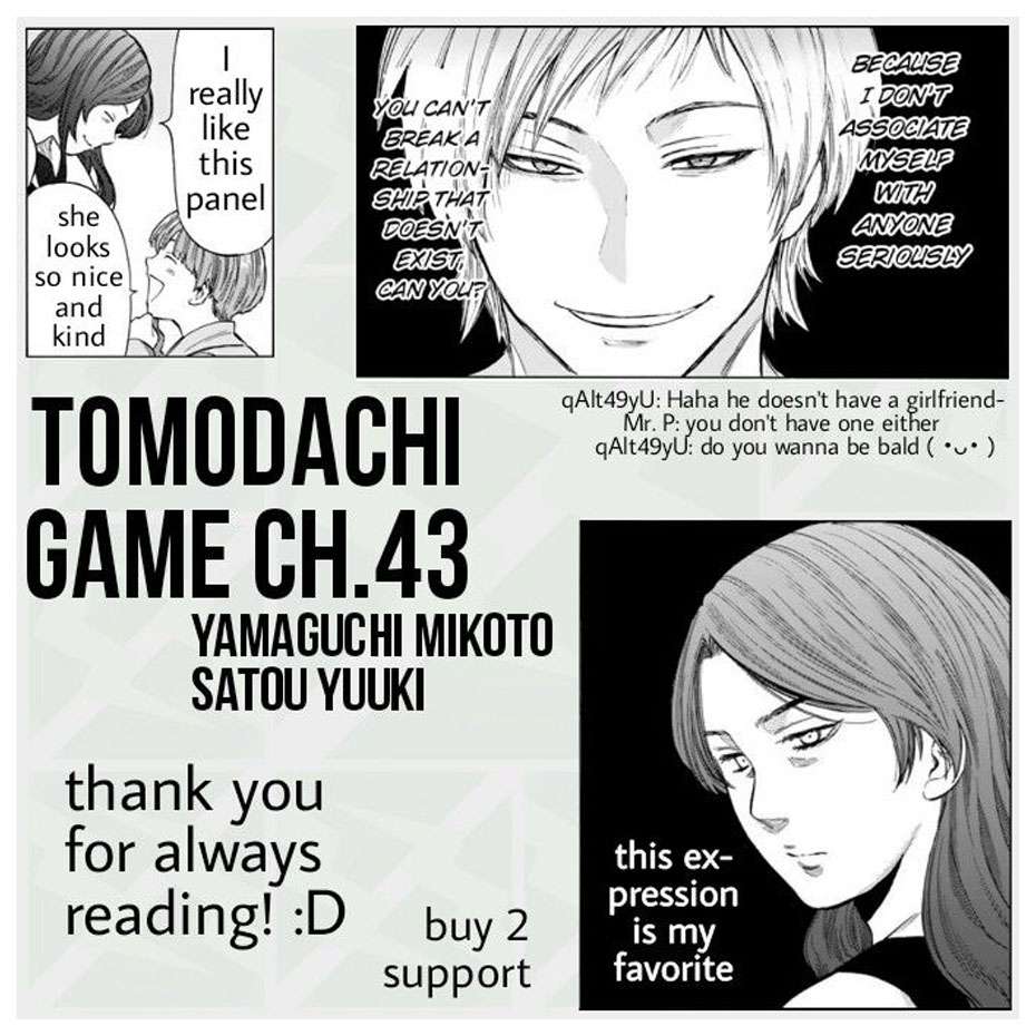 Tomodachi Game Chapter 43 Bahasa Indonesia