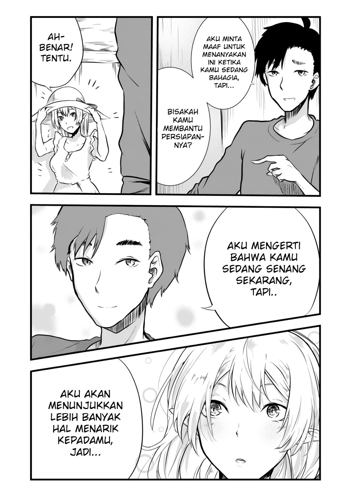 Mujintou De Elf to Kyoudou Seikatsu Chapter 02 Bahasa Indonesia