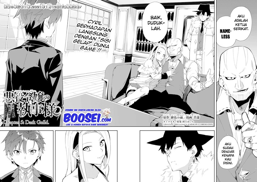 Akuyaku Reijou no Shitsuji-sama: Hametsu Flag wa Ore ga Tsubusasete Itadakimasu Chapter 05.1 Bahasa Indonesia