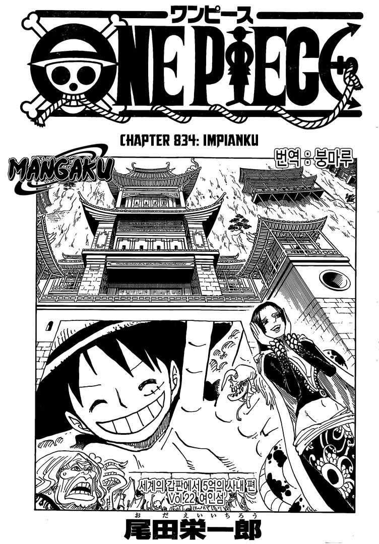 One Piece Chapter 834 Bahasa Indonesia