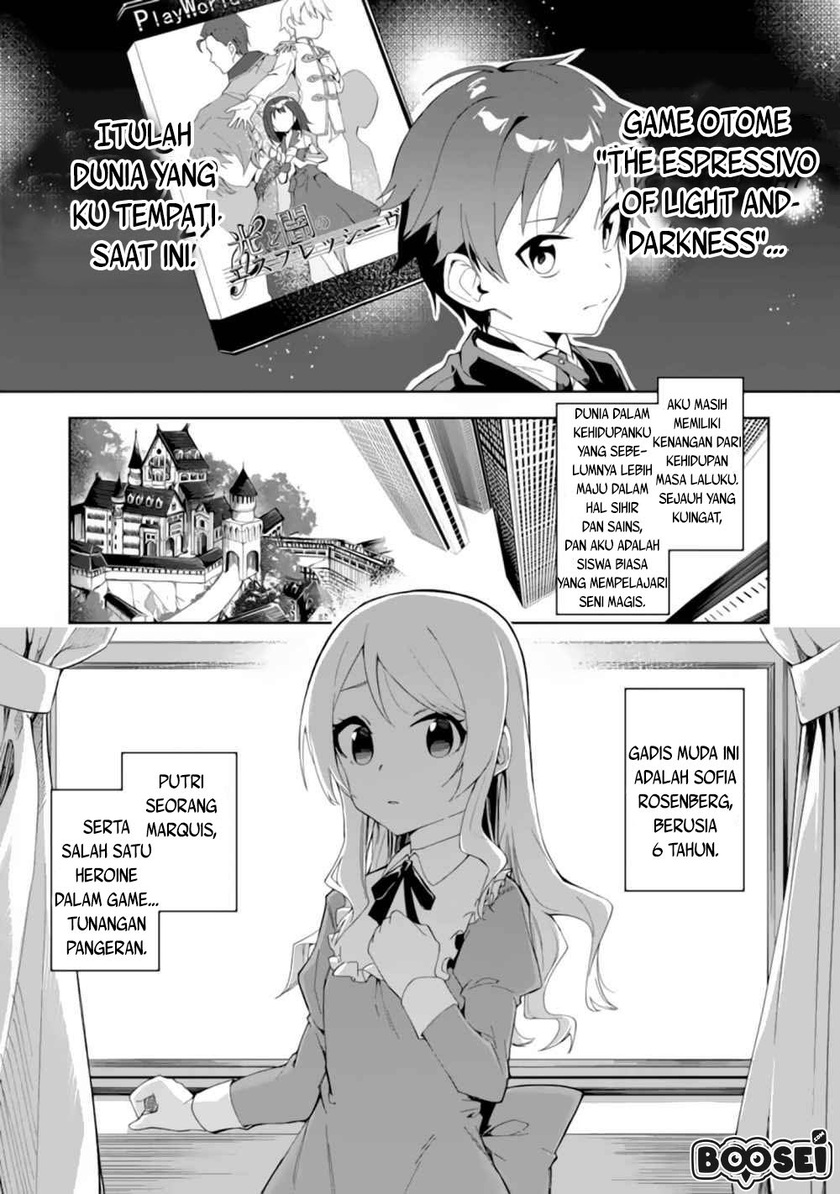 Akuyaku Reijou no Shitsuji-sama: Hametsu Flag wa Ore ga Tsubusasete Itadakimasu Chapter 1.1 Bahasa Indonesia