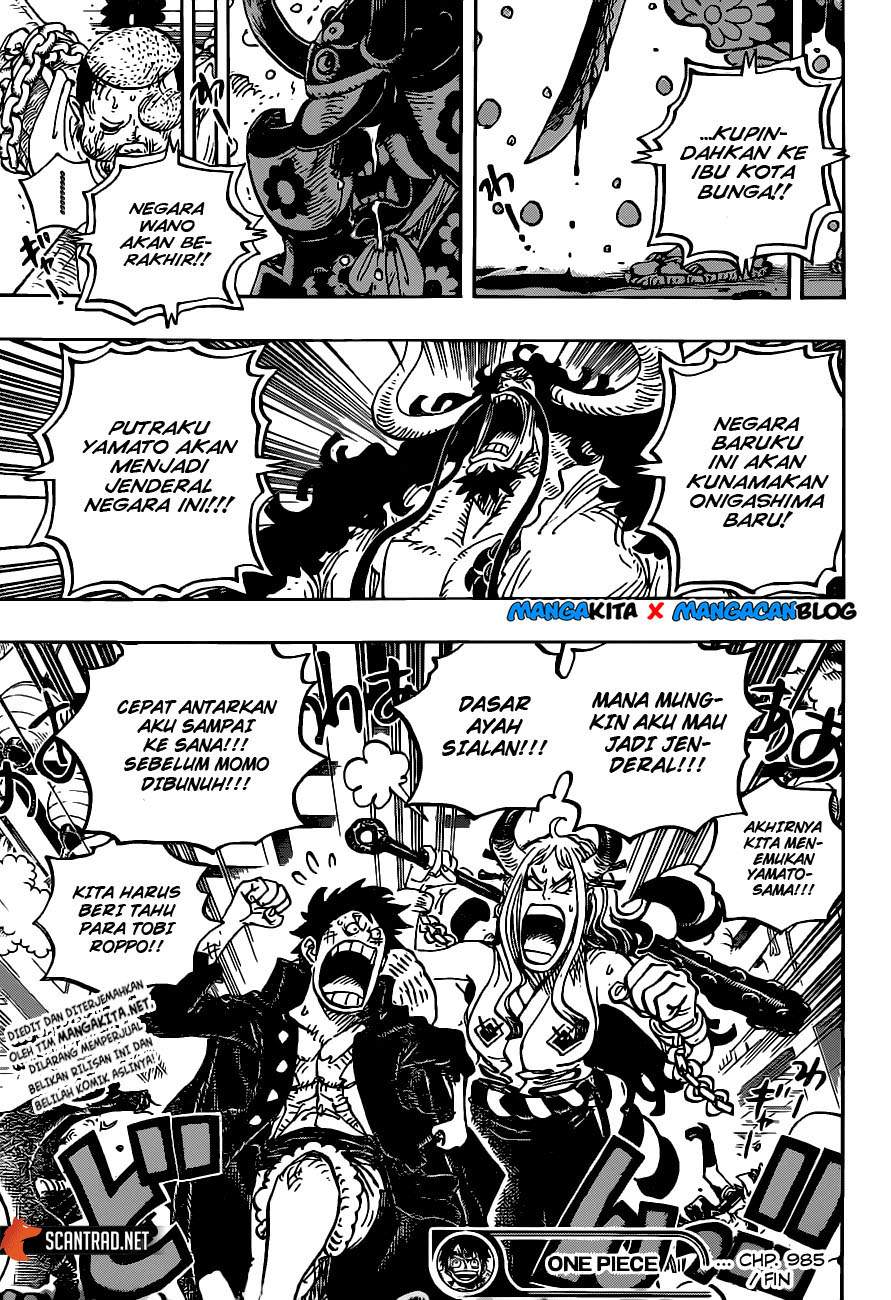 One Piece Chapter 985 Bahasa Indonesia
