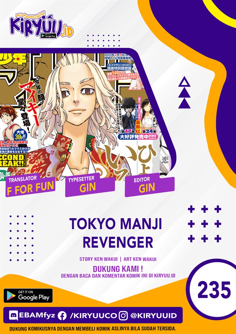 Tokyo Revengers Chapter 235 Bahasa Indonesia