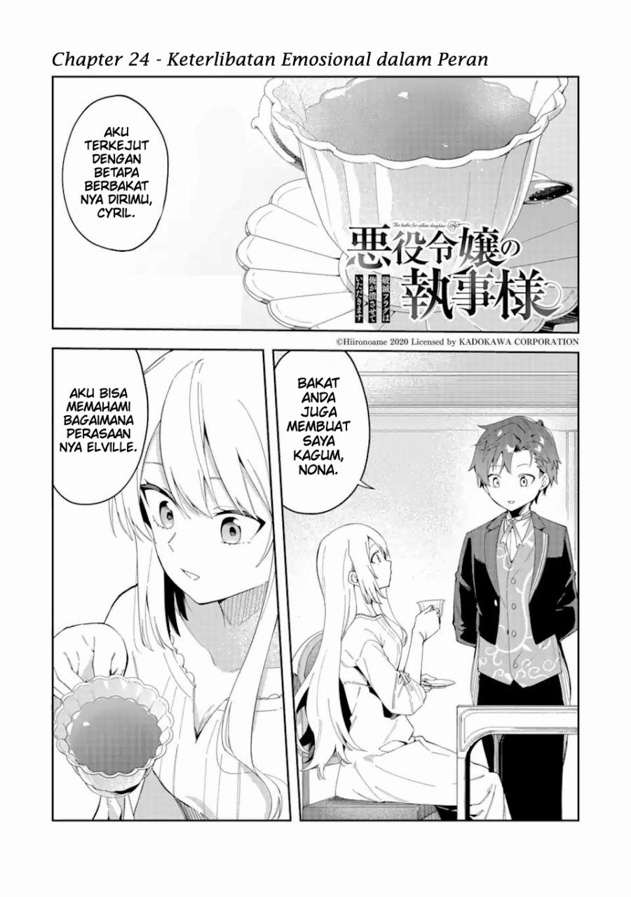 Akuyaku Reijou no Shitsuji-sama: Hametsu Flag wa Ore ga Tsubusasete Itadakimasu Chapter 24.1 Bahasa Indonesia