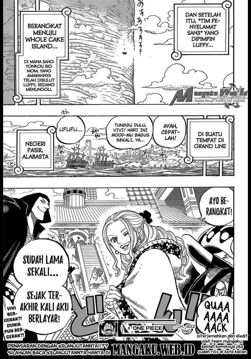 One Piece Chapter 822 Bahasa Indonesia