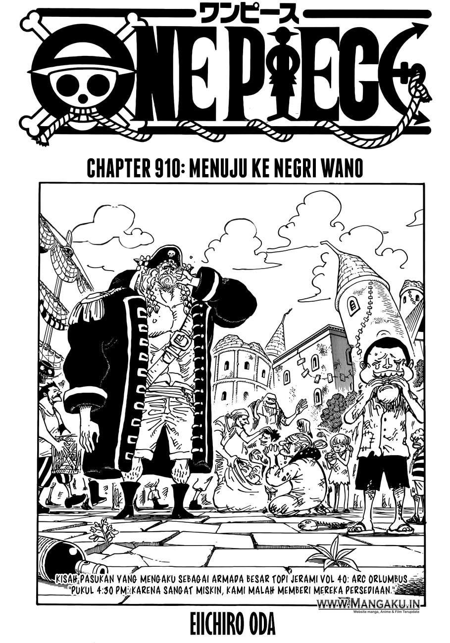 One Piece Chapter 910 Bahasa Indonesia