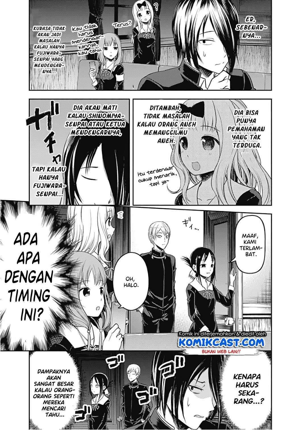 Kaguya-sama wa Kokurasetai – Tensai-tachi no Renai Zunousen Chapter 95 Bahasa Indonesia