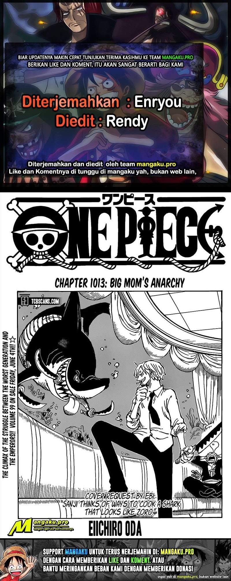 One Piece Chapter 1013 HQ Bahasa Indonesia
