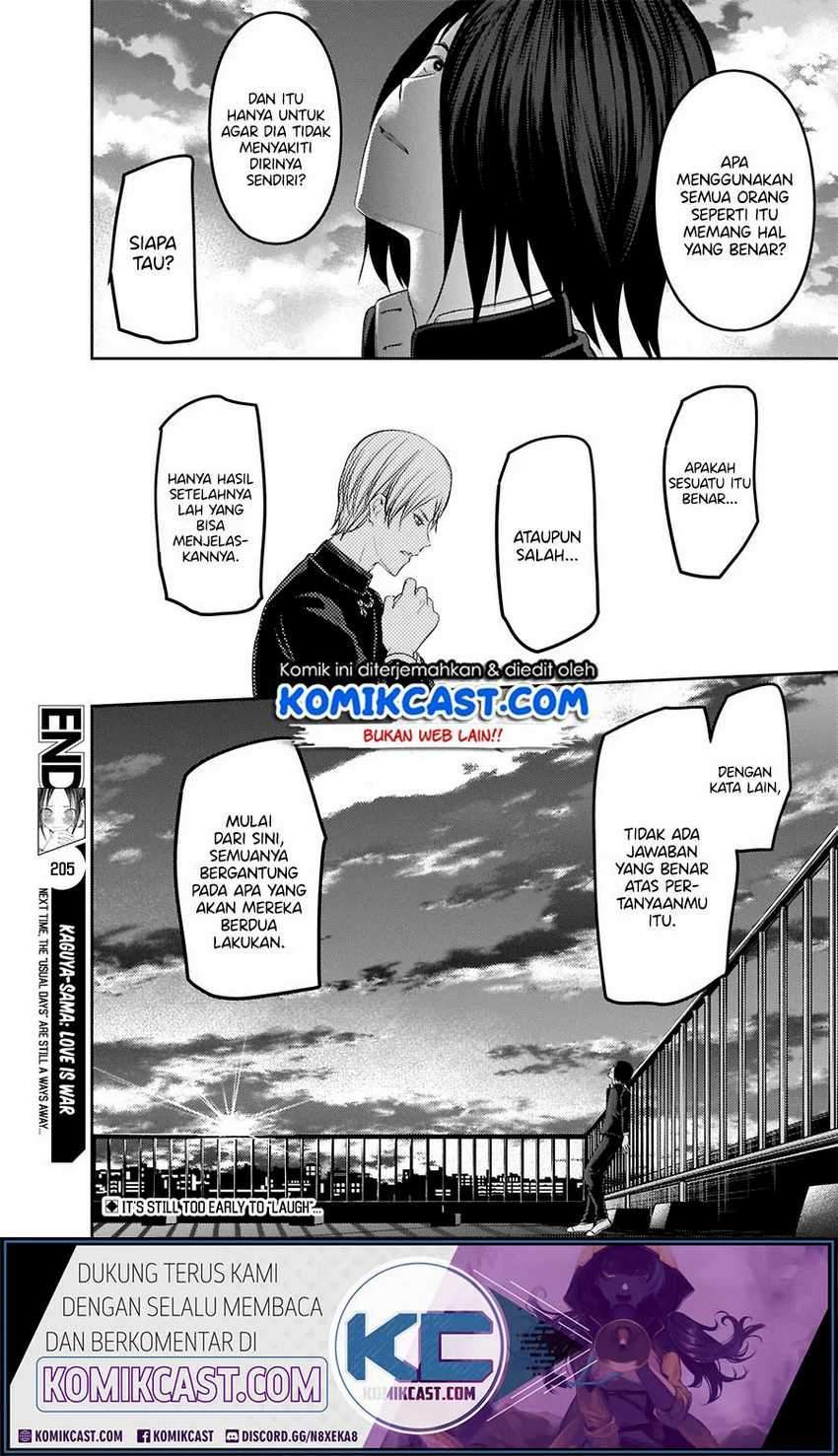 Kaguya-sama wa Kokurasetai – Tensai-tachi no Renai Zunousen Chapter 205 Bahasa Indonesia