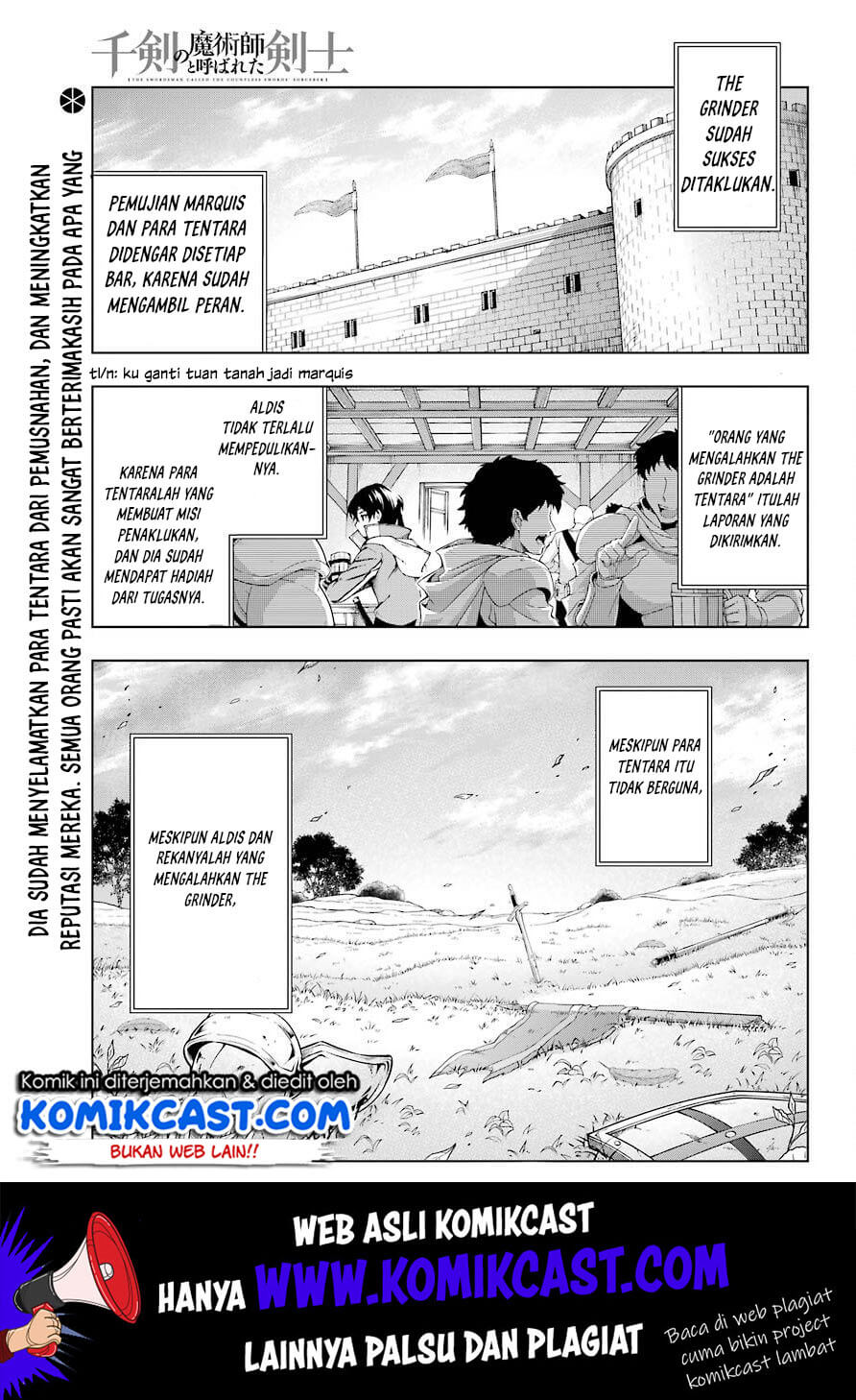 The Swordsman Called the Countless Swords Sorcerer Chapter 8 Bahasa Indonesia