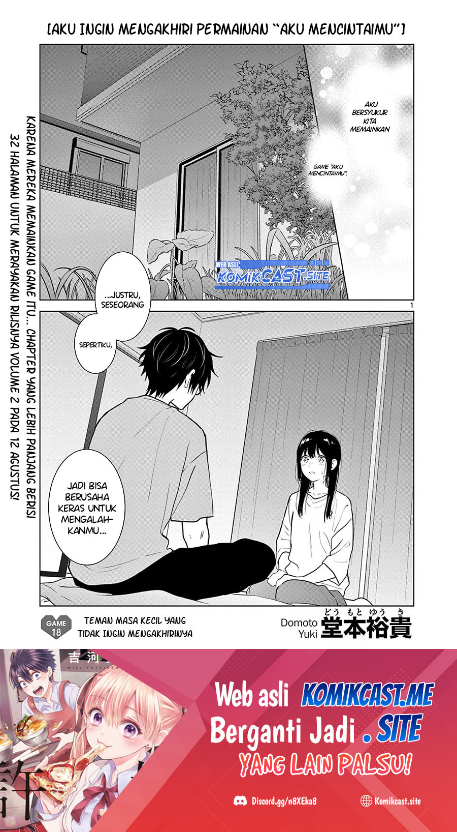 Aishiteru Game wo Owarasetai Chapter 18 Bahasa Indonesia