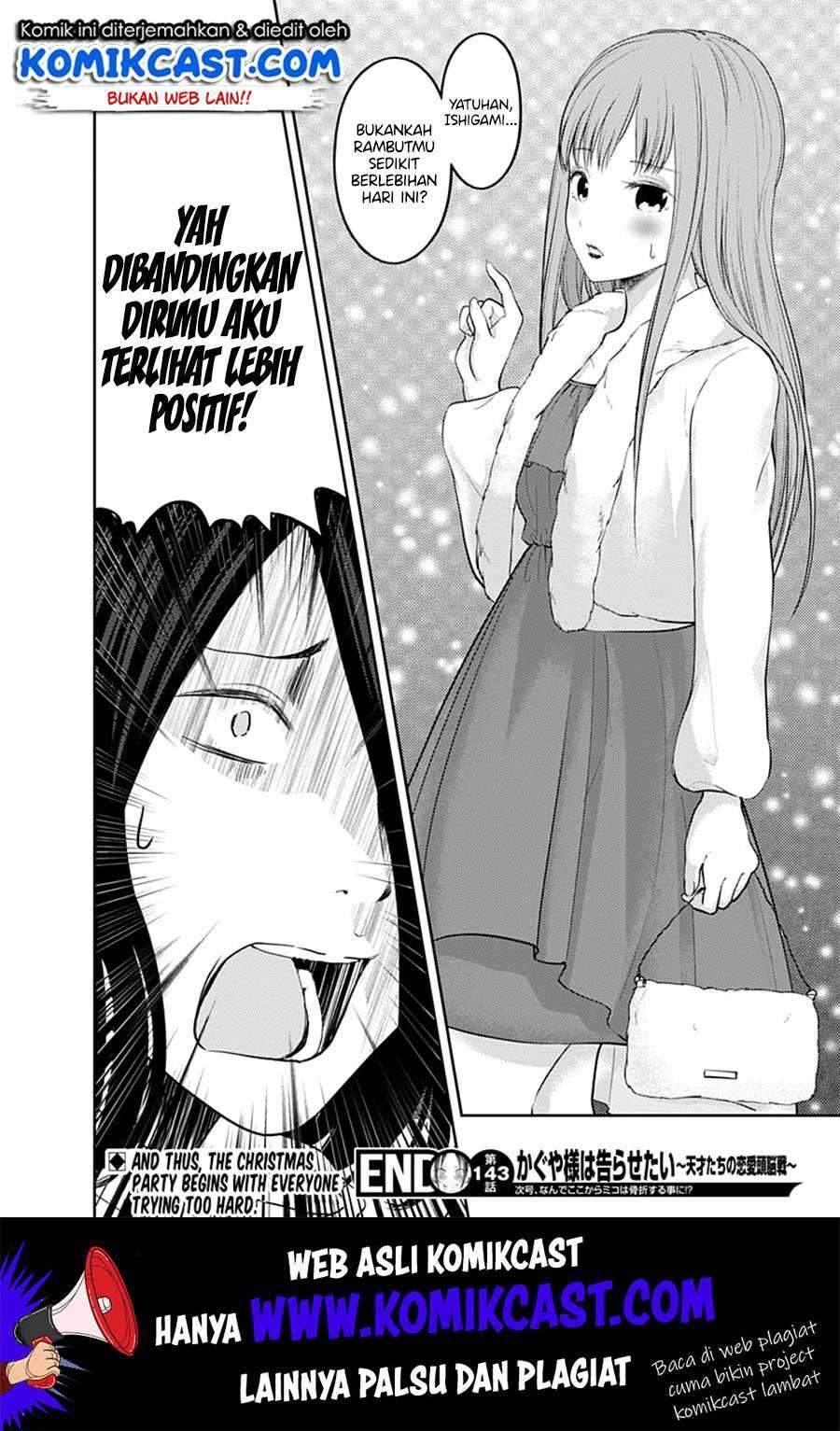 Kaguya-sama wa Kokurasetai – Tensai-tachi no Renai Zunousen Chapter 153 Bahasa Indonesia