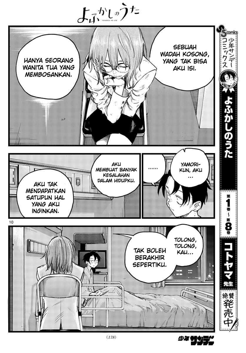 Yofukashi no Uta Chapter 93 Bahasa Indonesia