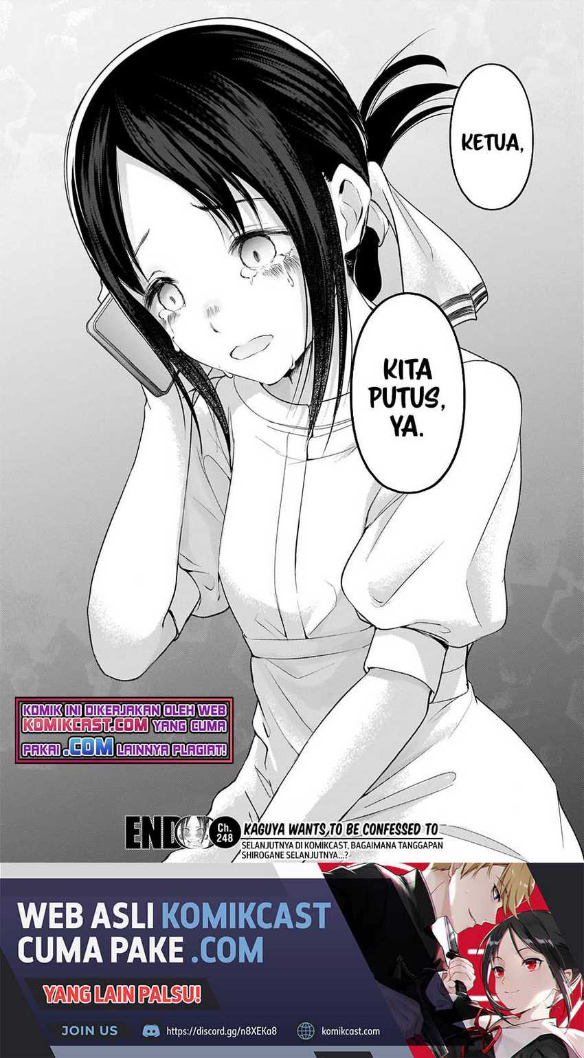 Kaguya-sama wa Kokurasetai – Tensai-tachi no Renai Zunousen Chapter 248 Bahasa Indonesia