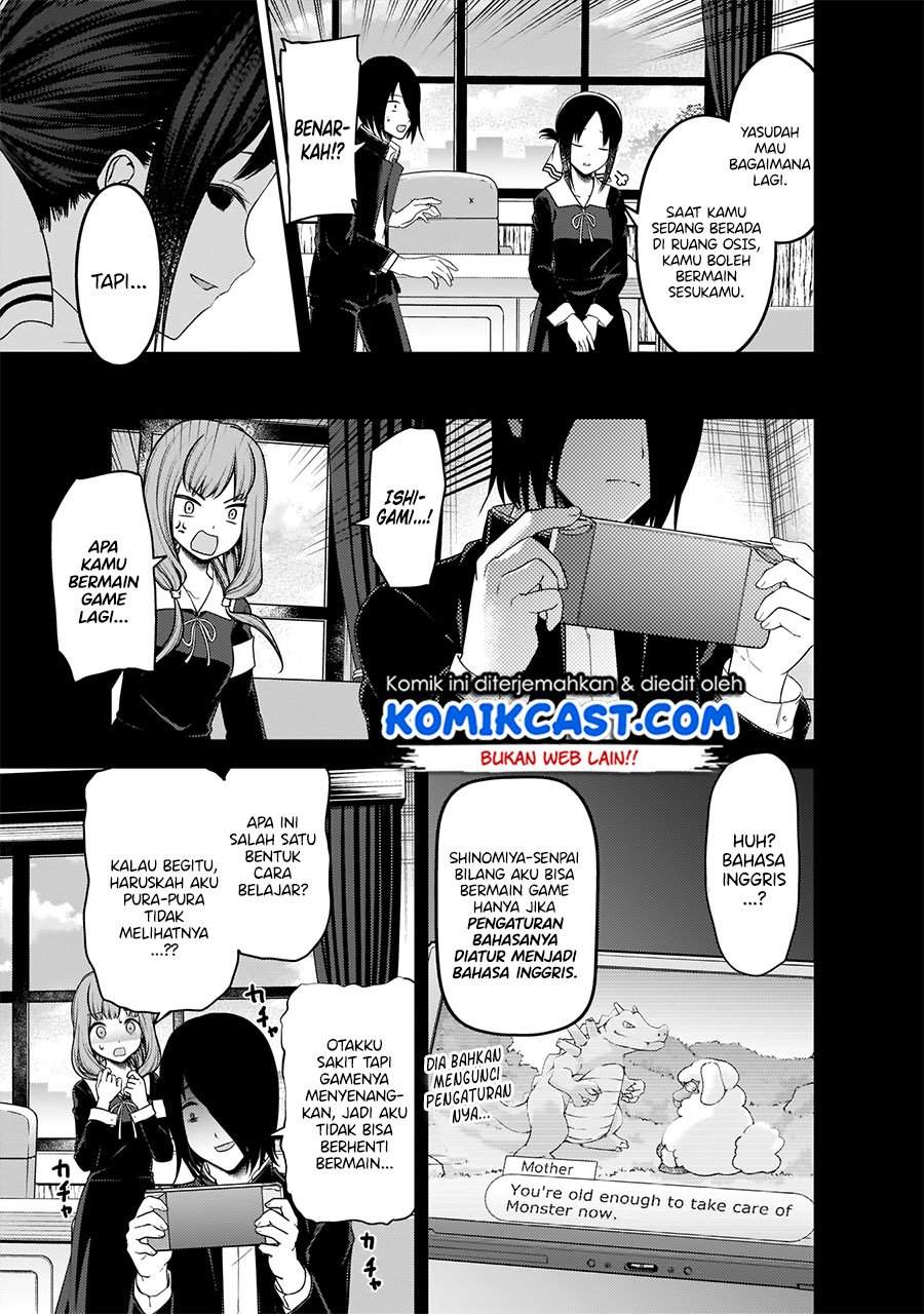 Kaguya-sama wa Kokurasetai – Tensai-tachi no Renai Zunousen Chapter 198 Bahasa Indonesia