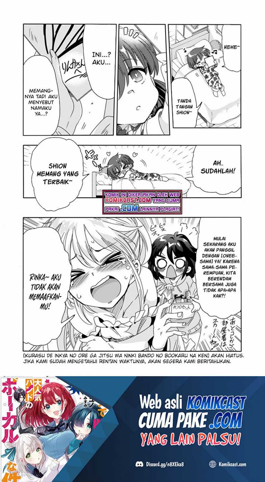 Class de Inkya no Ore ga Jitsu wa Daininki Band no Vocal na Ken Chapter 08 Bahasa Indonesia