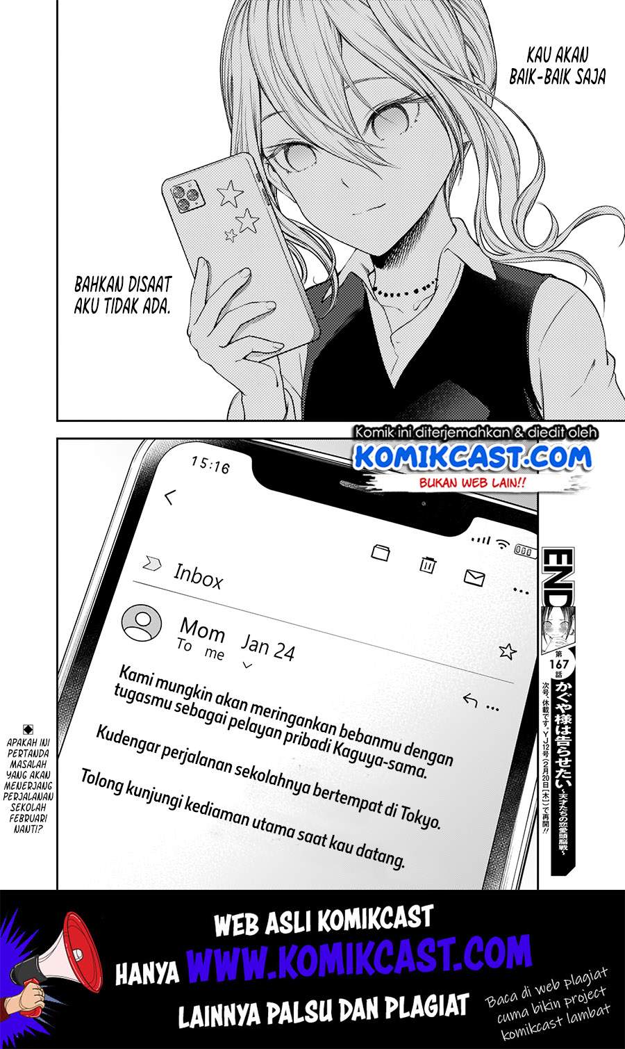 Kaguya-sama wa Kokurasetai – Tensai-tachi no Renai Zunousen Chapter 177 Bahasa Indonesia