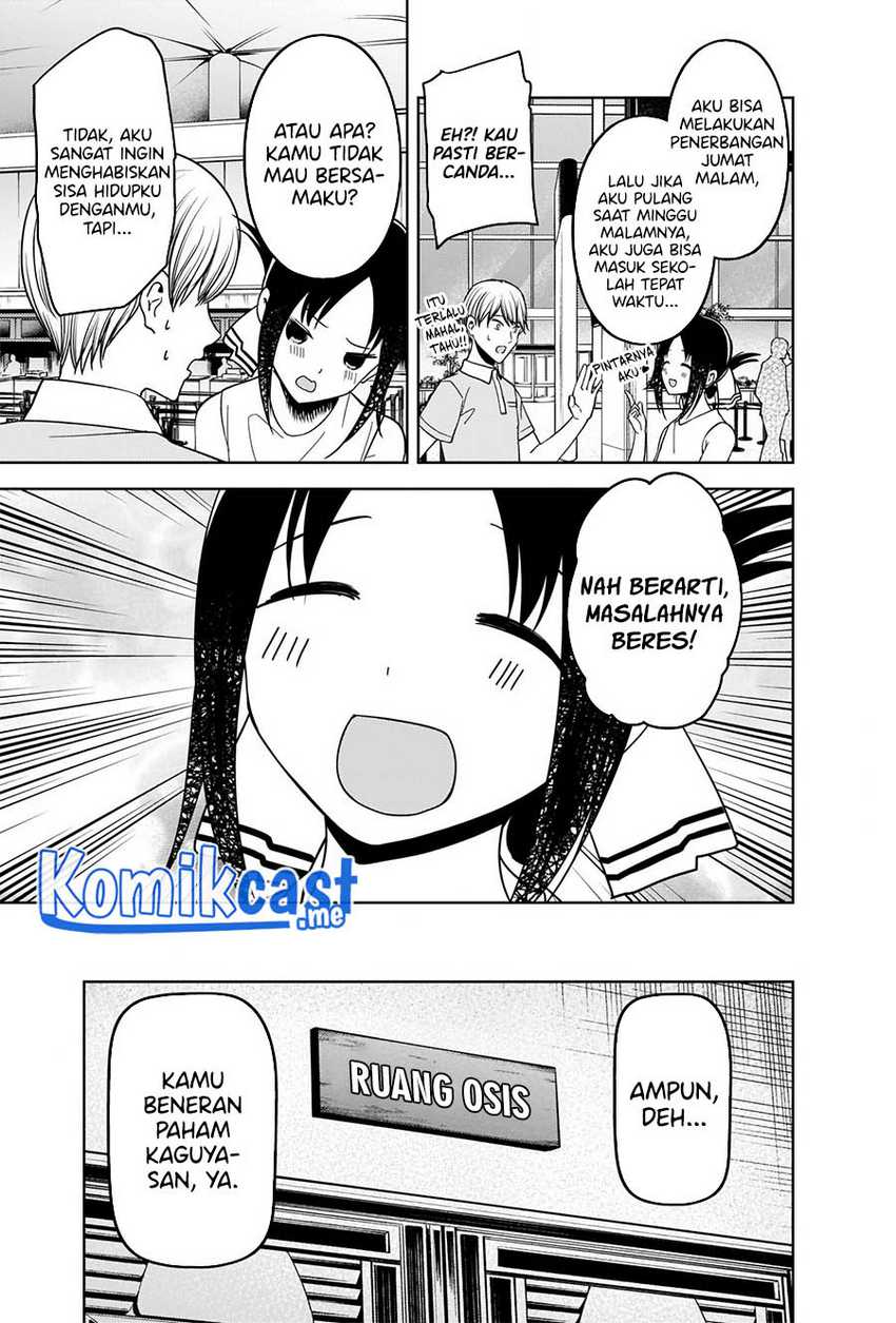 Kaguya-sama wa Kokurasetai – Tensai-tachi no Renai Zunousen Chapter 267 Bahasa Indonesia