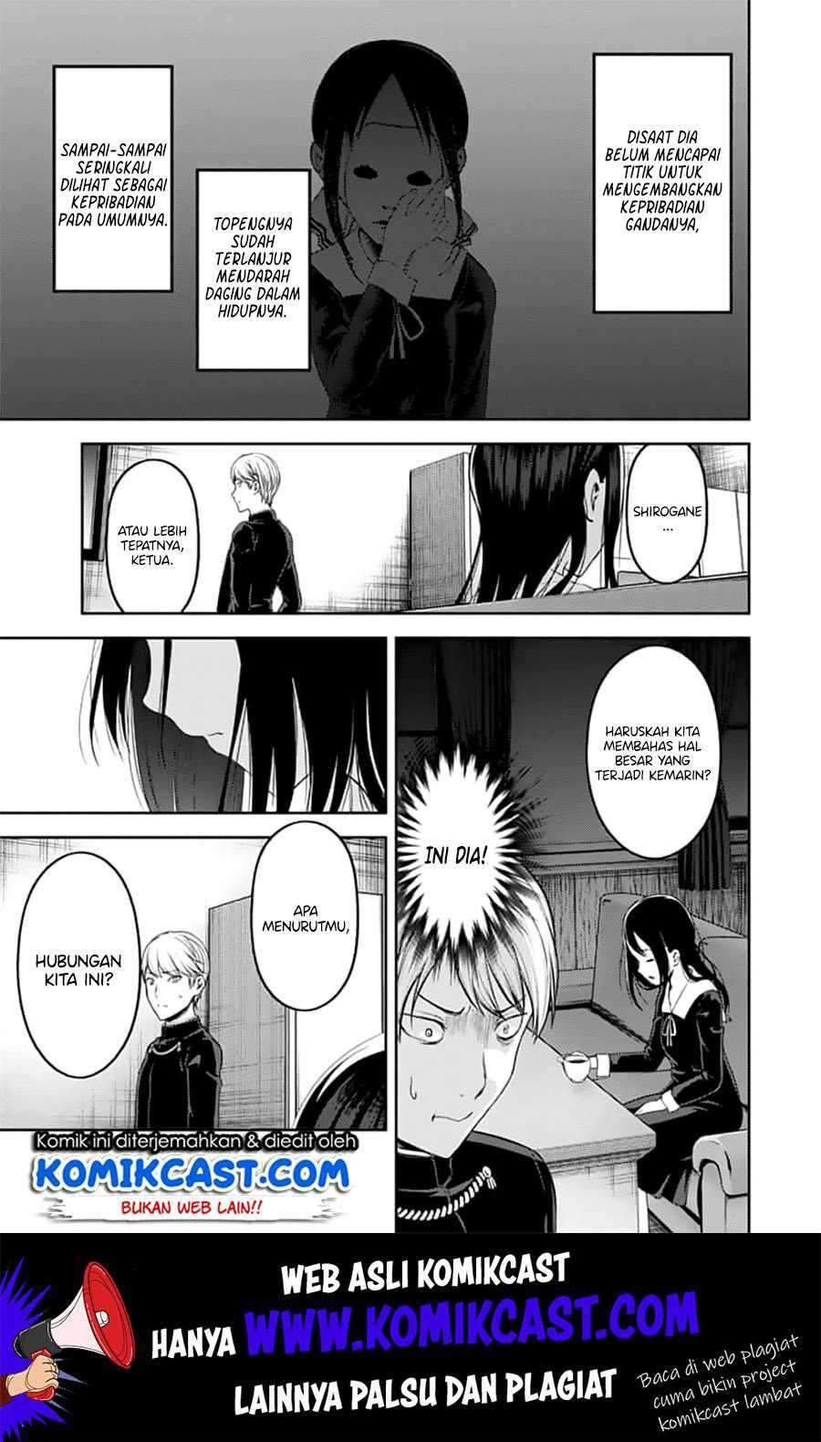 Kaguya-sama wa Kokurasetai – Tensai-tachi no Renai Zunousen Chapter 142 Bahasa Indonesia