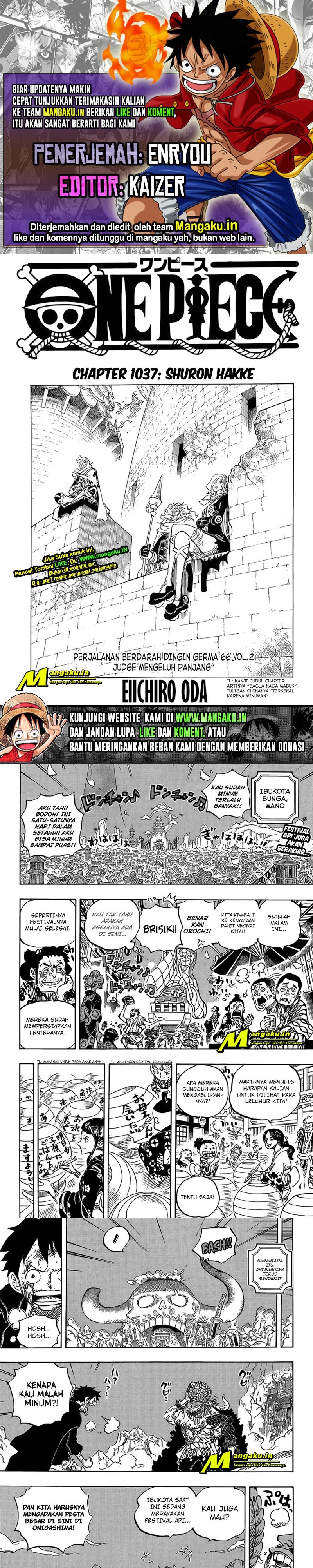 One Piece Chapter 1037 HQ Bahasa Indonesia