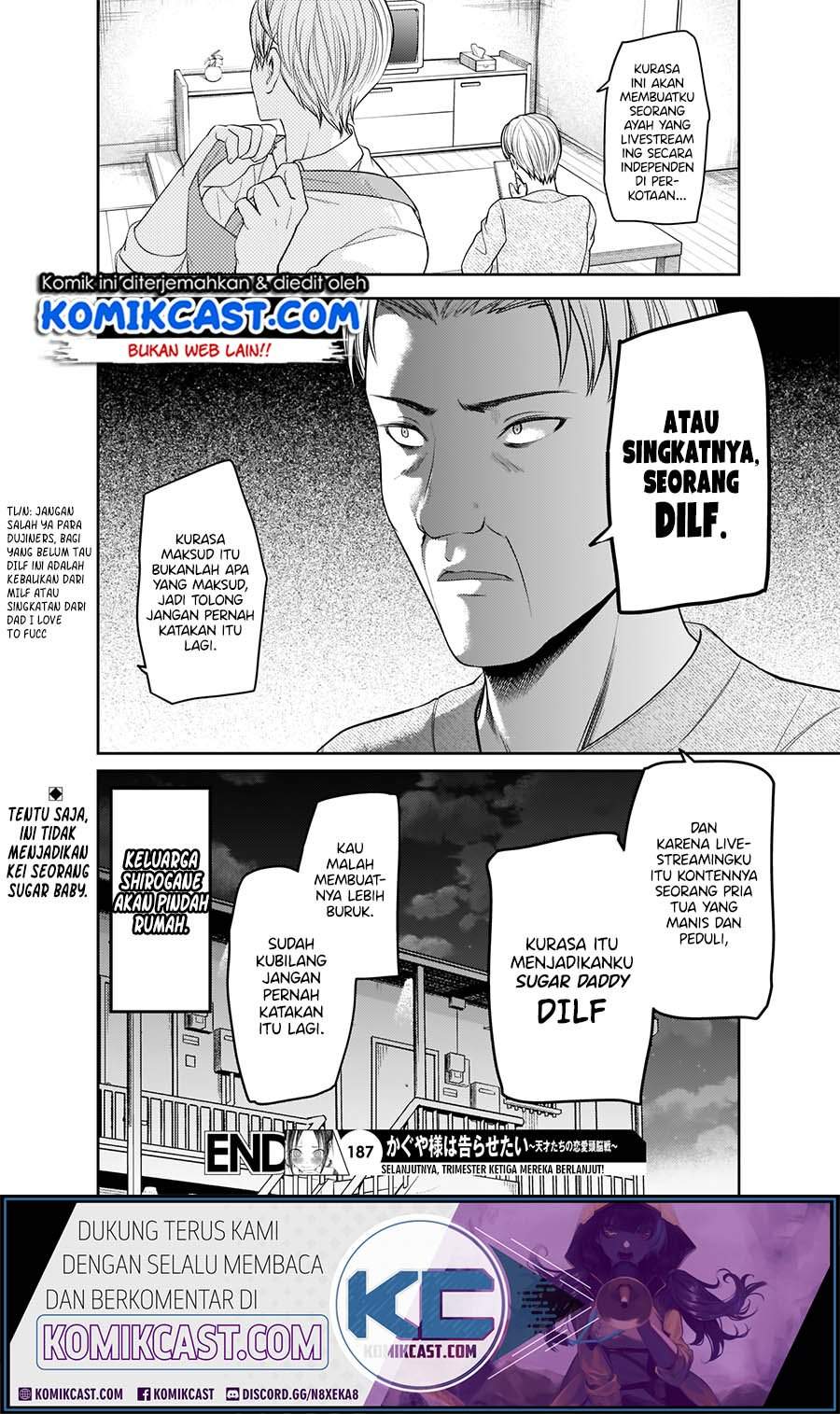 Kaguya-sama wa Kokurasetai – Tensai-tachi no Renai Zunousen Chapter 197 Bahasa Indonesia