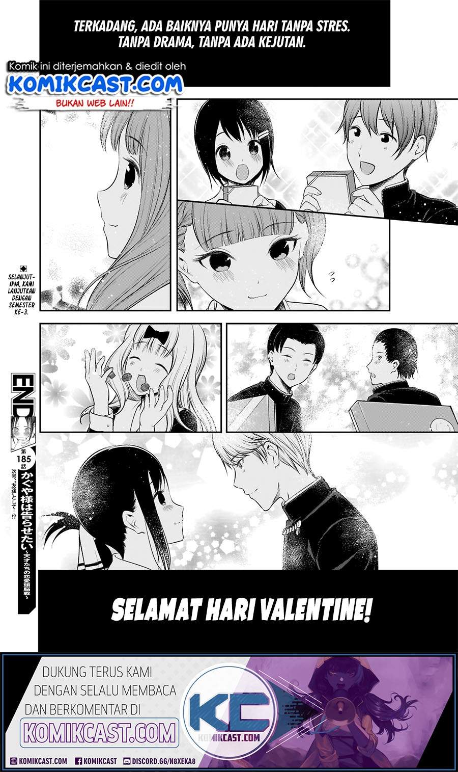 Kaguya-sama wa Kokurasetai – Tensai-tachi no Renai Zunousen Chapter 195 Bahasa Indonesia