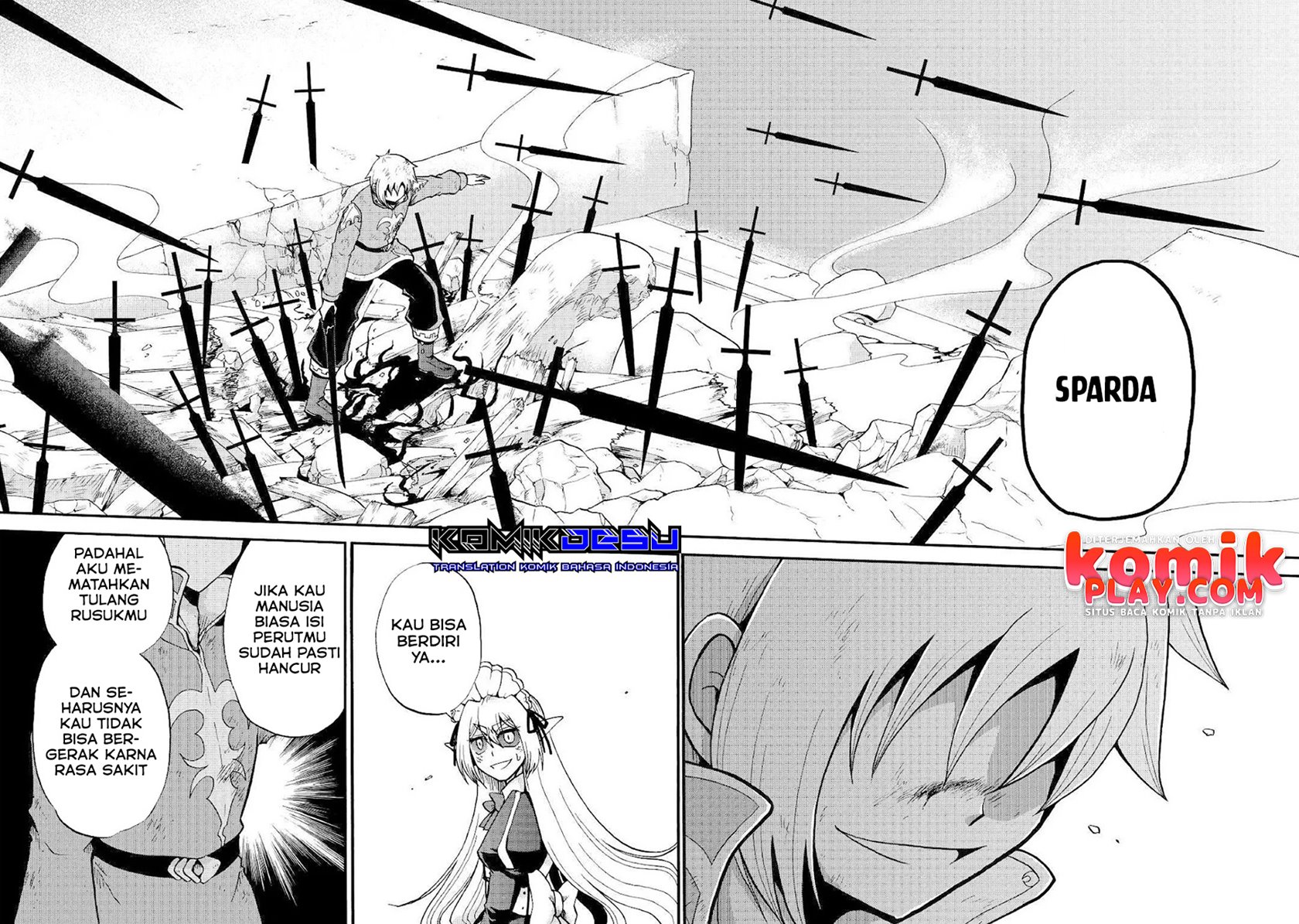 Zensei wa Ken Mikado. Konjou Kuzu Ouji Chapter 14 Bahasa Indonesia