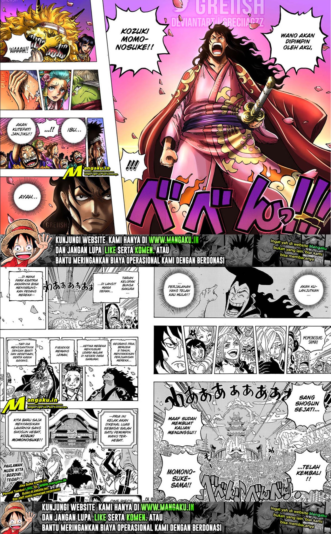 One Piece Chapter 1051 HQ Bahasa Indonesia