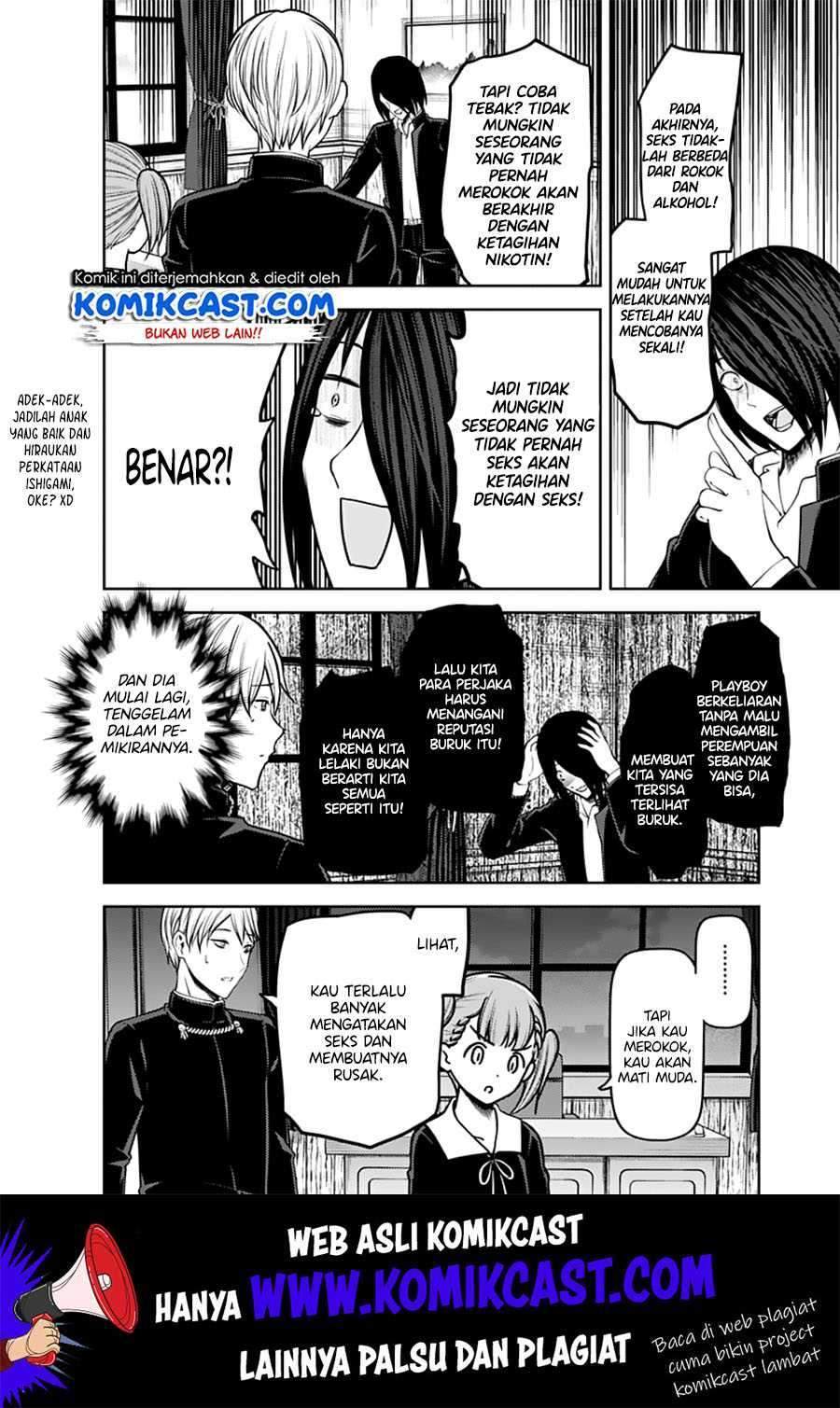 Kaguya-sama wa Kokurasetai – Tensai-tachi no Renai Zunousen Chapter 169 Bahasa Indonesia