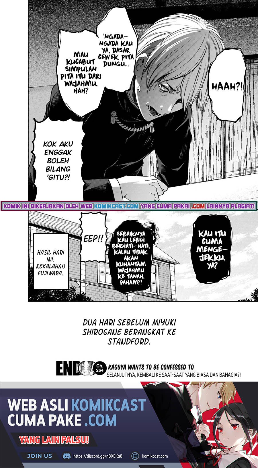 Kaguya-sama wa Kokurasetai – Tensai-tachi no Renai Zunousen Chapter 264 Bahasa Indonesia