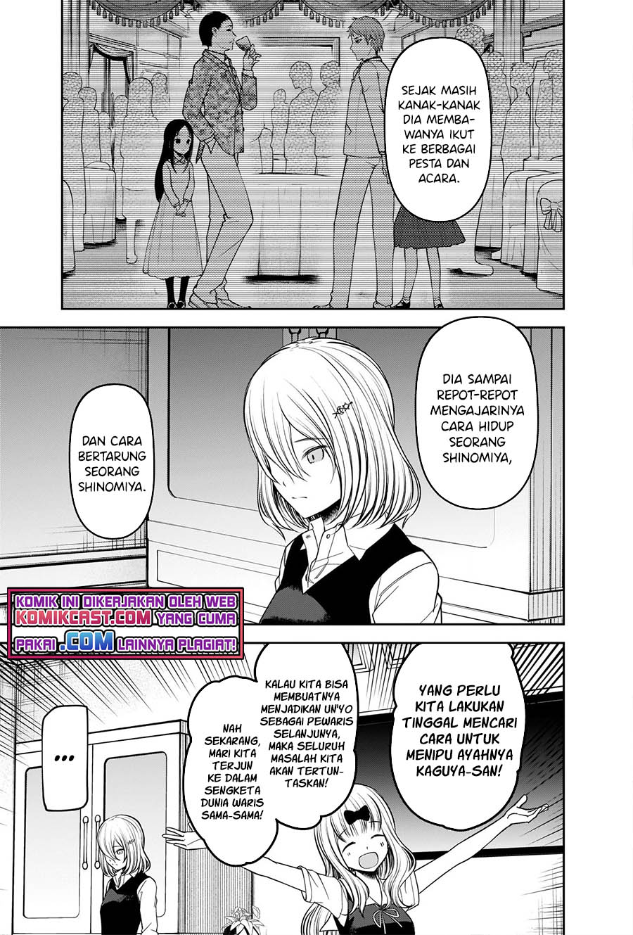 Kaguya-sama wa Kokurasetai – Tensai-tachi no Renai Zunousen Chapter 250 Bahasa Indonesia