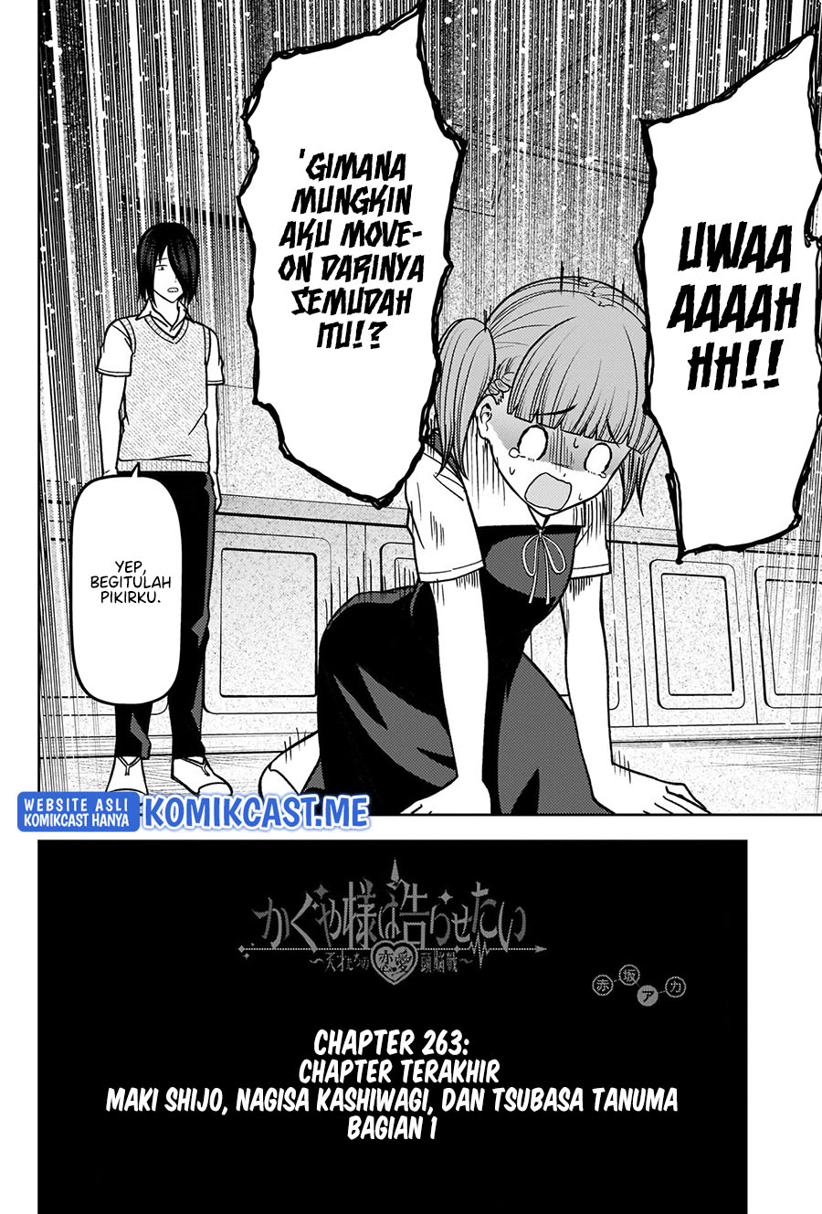 Kaguya-sama wa Kokurasetai – Tensai-tachi no Renai Zunousen Chapter 273 Bahasa Indonesia