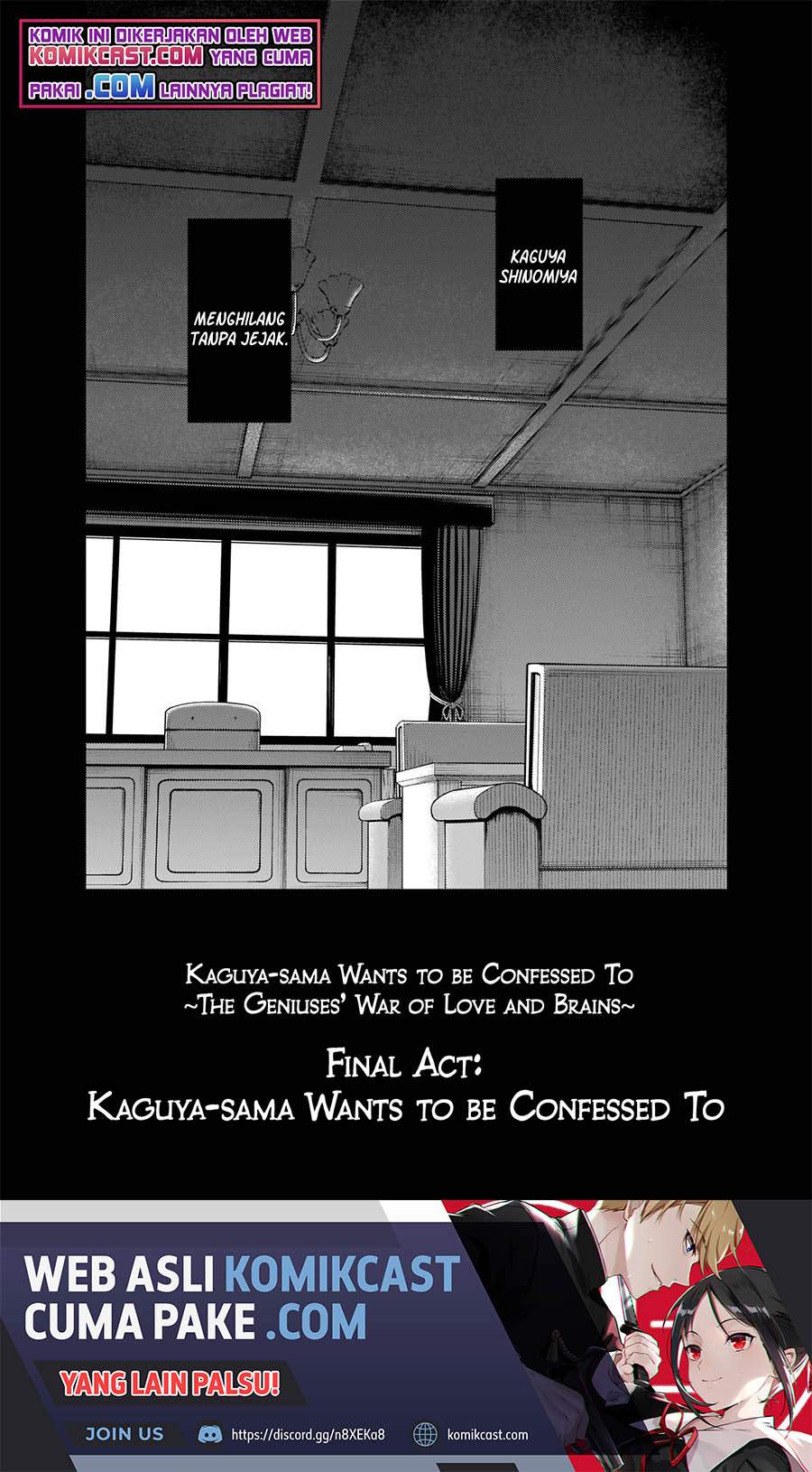 Kaguya-sama wa Kokurasetai – Tensai-tachi no Renai Zunousen Chapter 240 Bahasa Indonesia