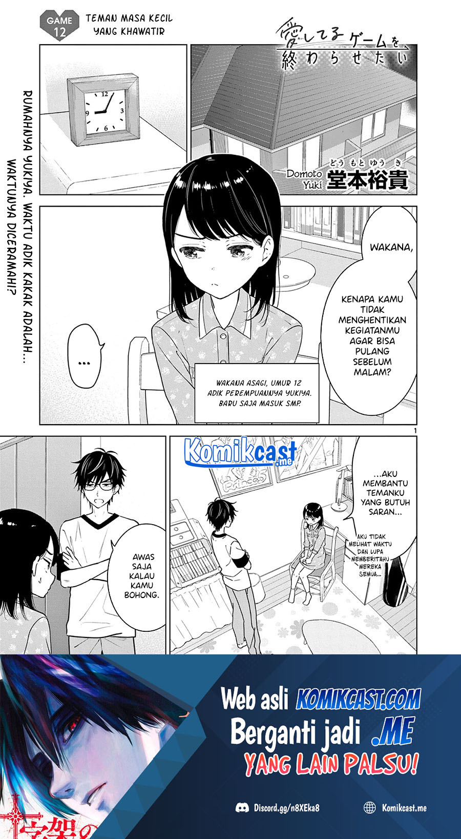 Aishiteru Game wo Owarasetai Chapter 12 Bahasa Indonesia