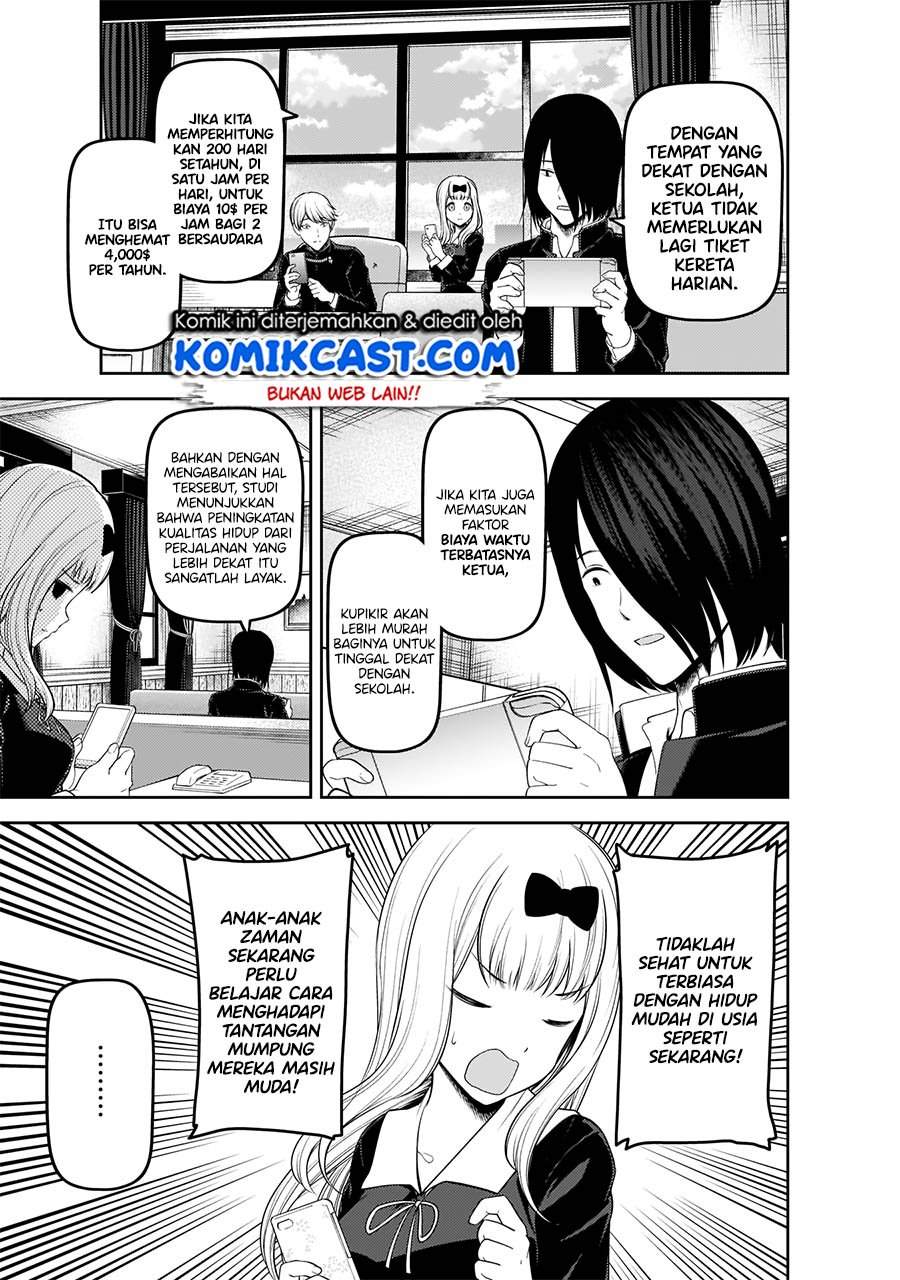 Kaguya-sama wa Kokurasetai – Tensai-tachi no Renai Zunousen Chapter 197 Bahasa Indonesia