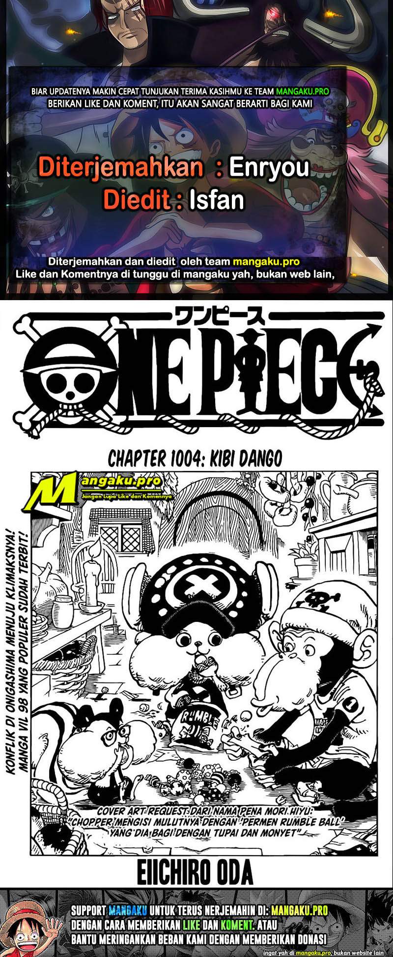 One Piece Chapter 1004 HQ Bahasa Indonesia