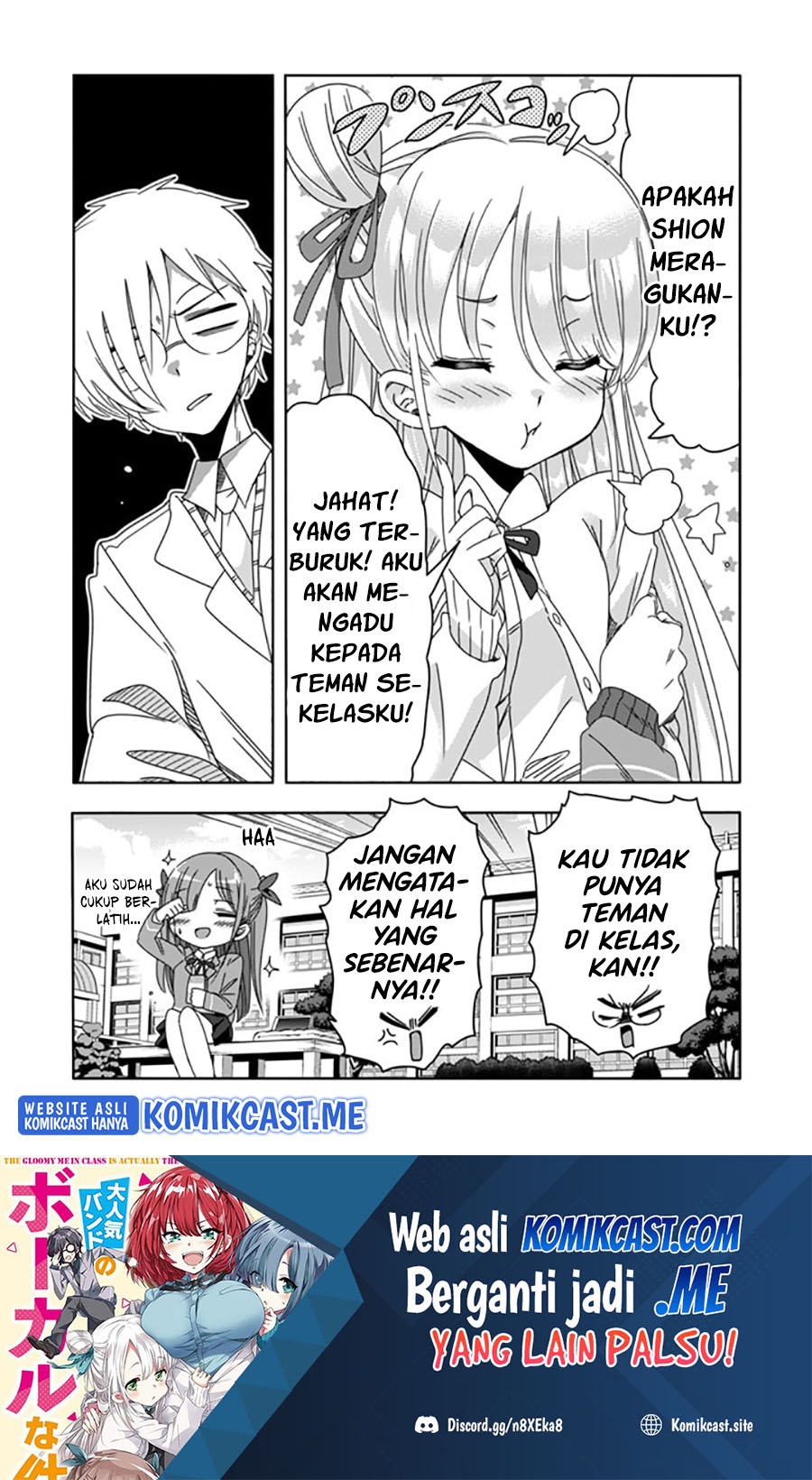 Class de Inkya no Ore ga Jitsu wa Daininki Band no Vocal na Ken Chapter 15 Bahasa Indonesia