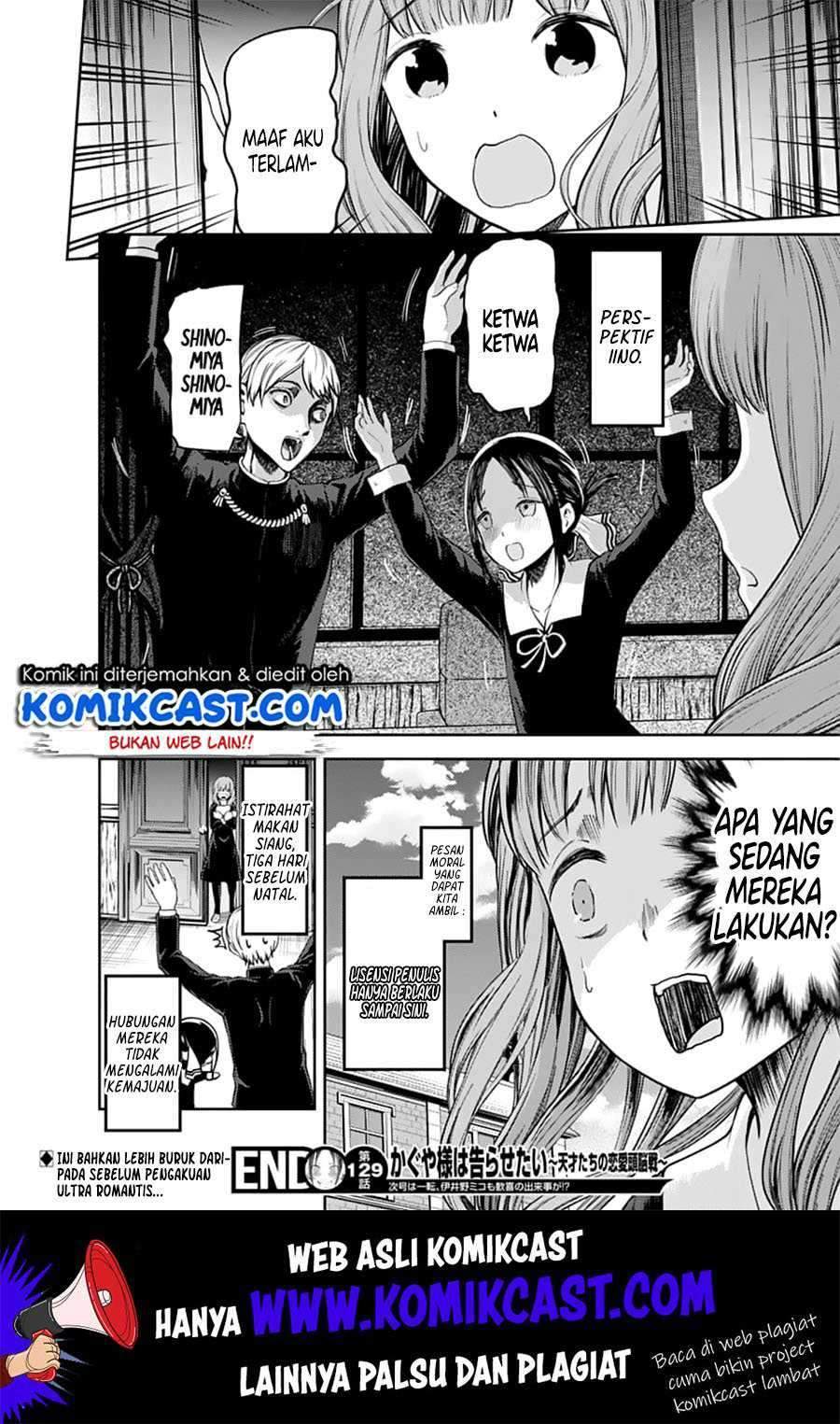 Kaguya-sama wa Kokurasetai – Tensai-tachi no Renai Zunousen Chapter 139 Bahasa Indonesia